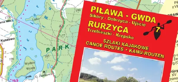 Rzeka Piława mapa kajakowa